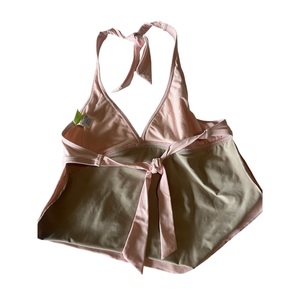 Swim Systems Halter Tankini Pink Tie Neck And Back Open Back - Picture 2 of 3